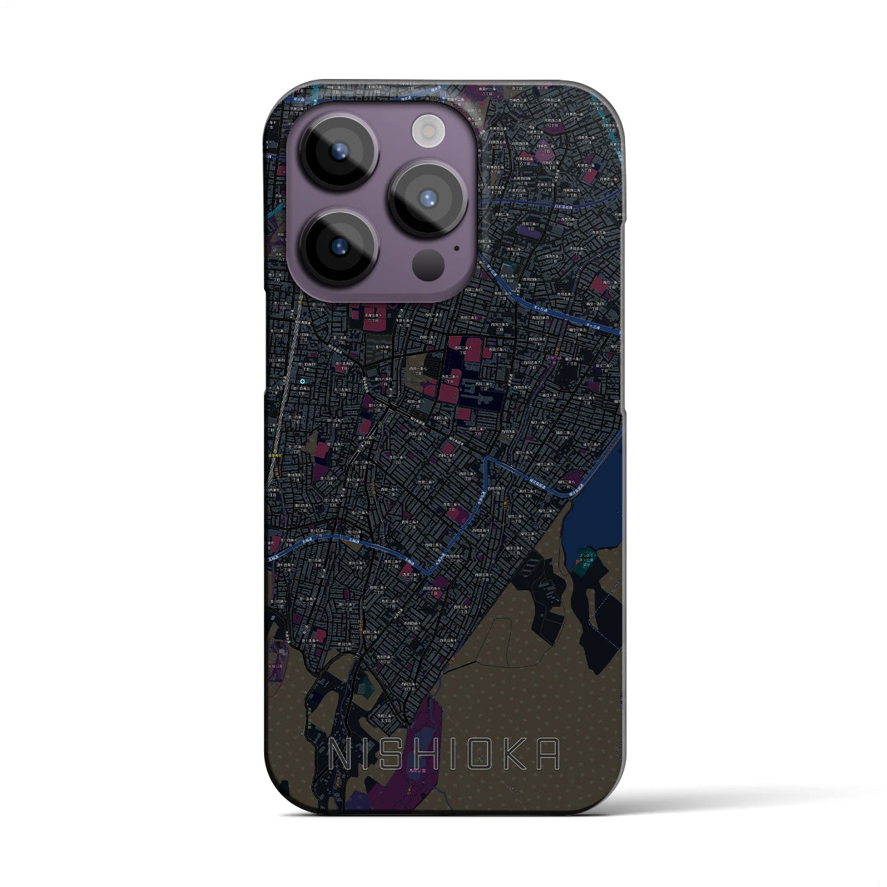 【西岡(北海道)】地図柄iPhoneケース(バックカバータイプ)