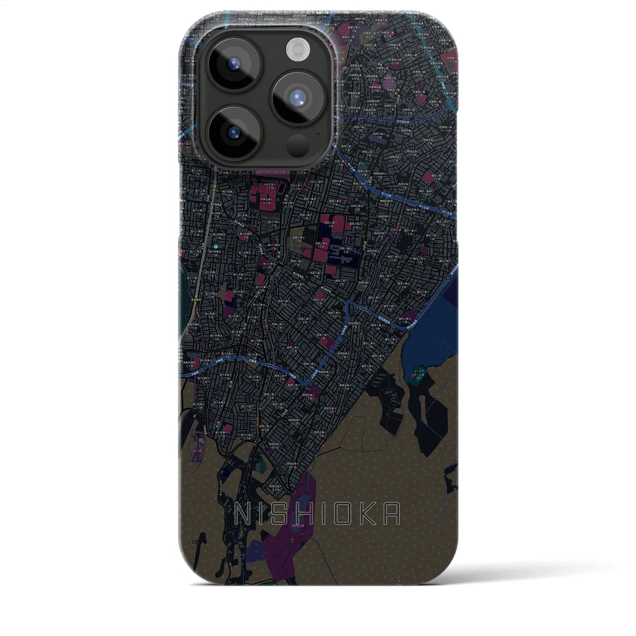 【西岡(北海道)】地図柄iPhoneケース(バックカバータイプ)