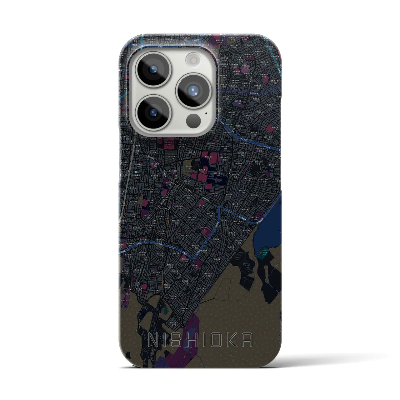 【西岡(北海道)】地図柄iPhoneケース(バックカバータイプ)