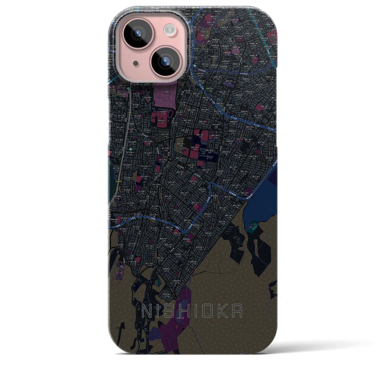 【西岡(北海道)】地図柄iPhoneケース(バックカバータイプ)
