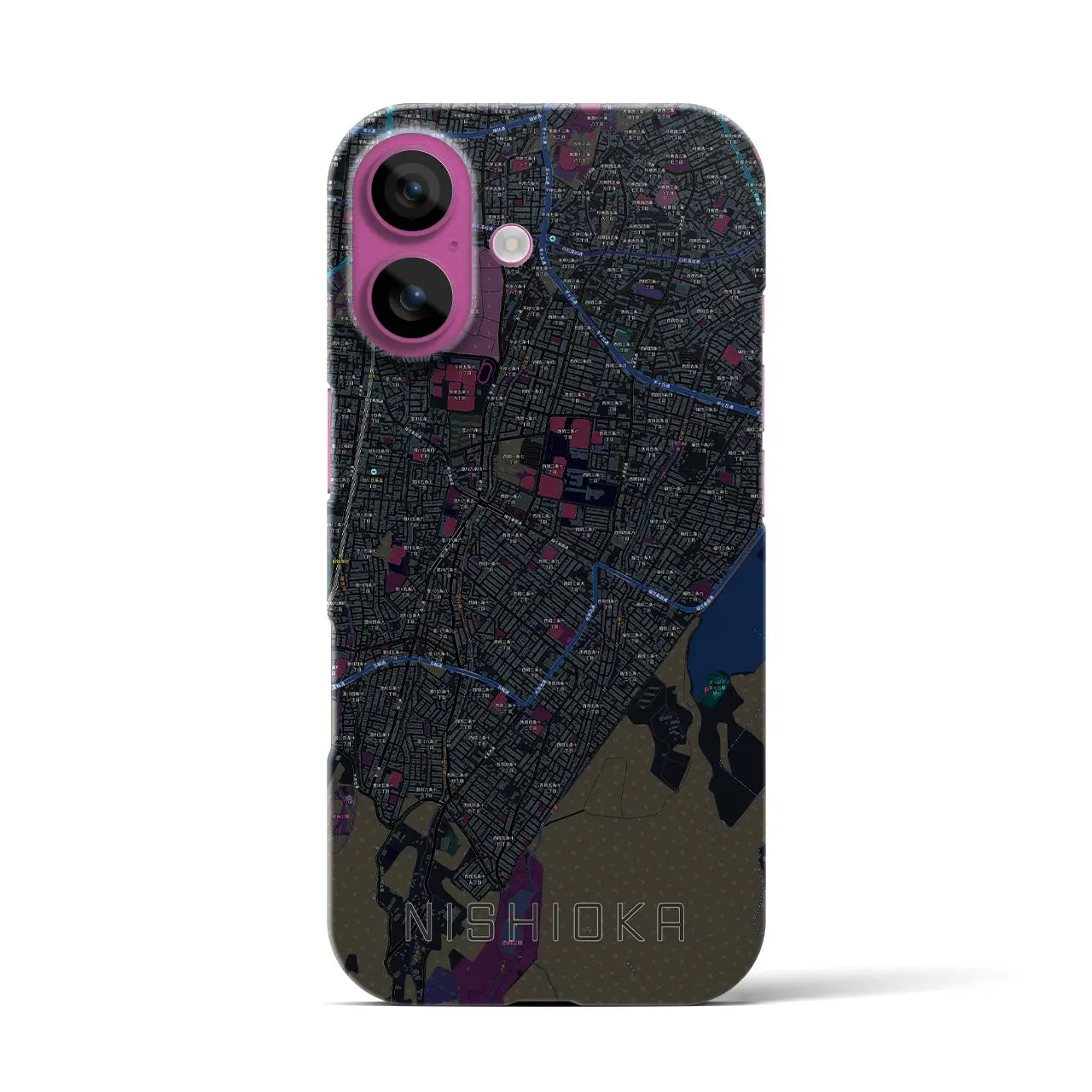 【西岡(北海道)】地図柄iPhoneケース(バックカバータイプ)