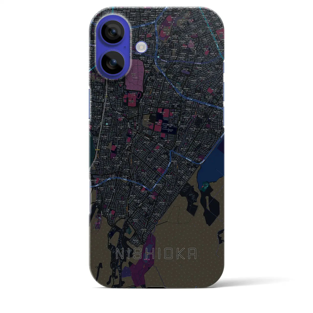 【西岡(北海道)】地図柄iPhoneケース(バックカバータイプ)