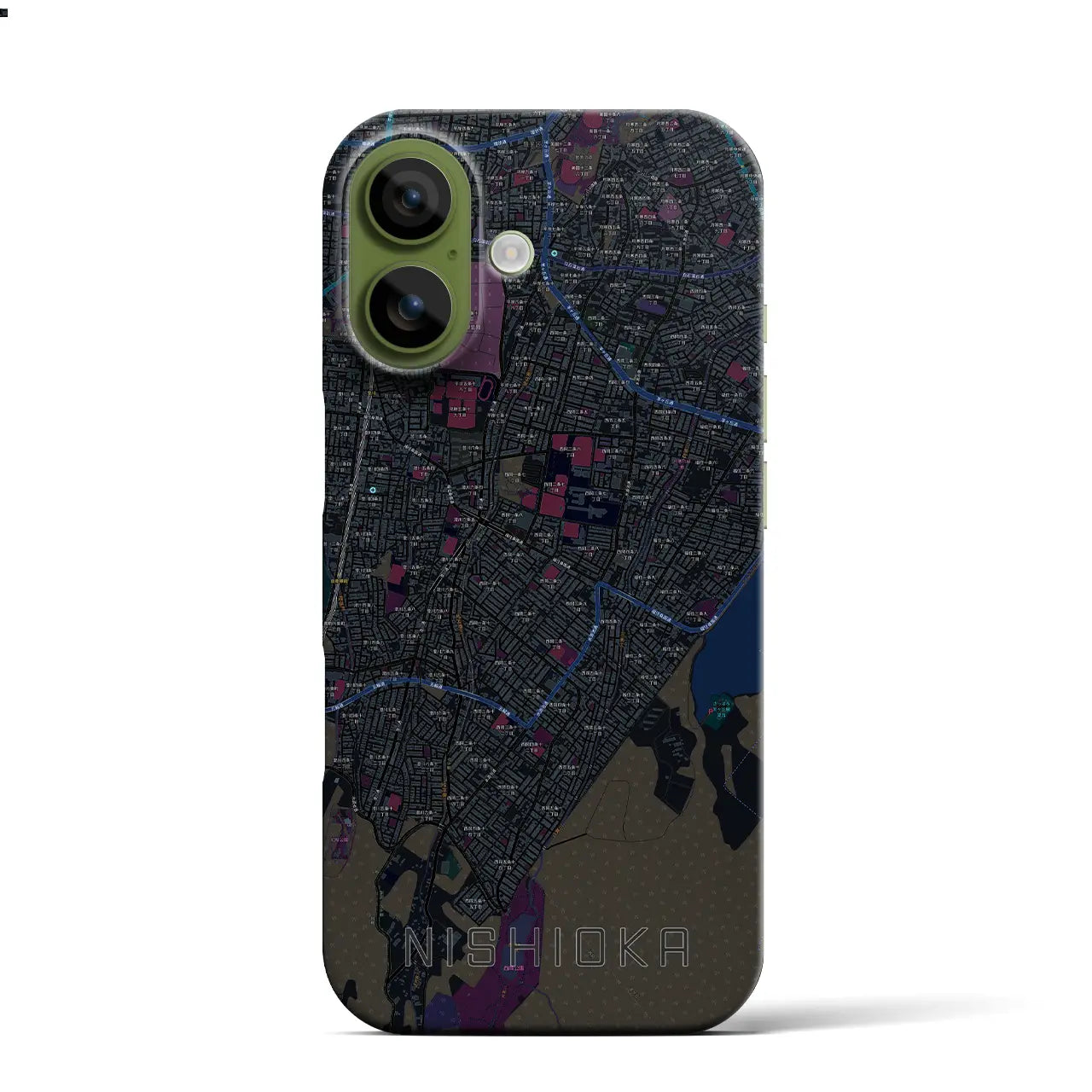 【西岡(北海道)】地図柄iPhoneケース(バックカバータイプ)