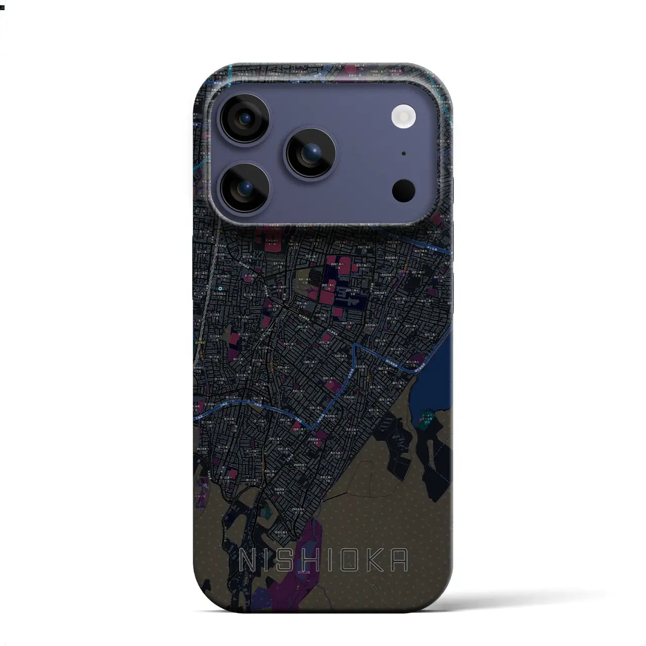 【西岡(北海道)】地図柄iPhoneケース(バックカバータイプ)