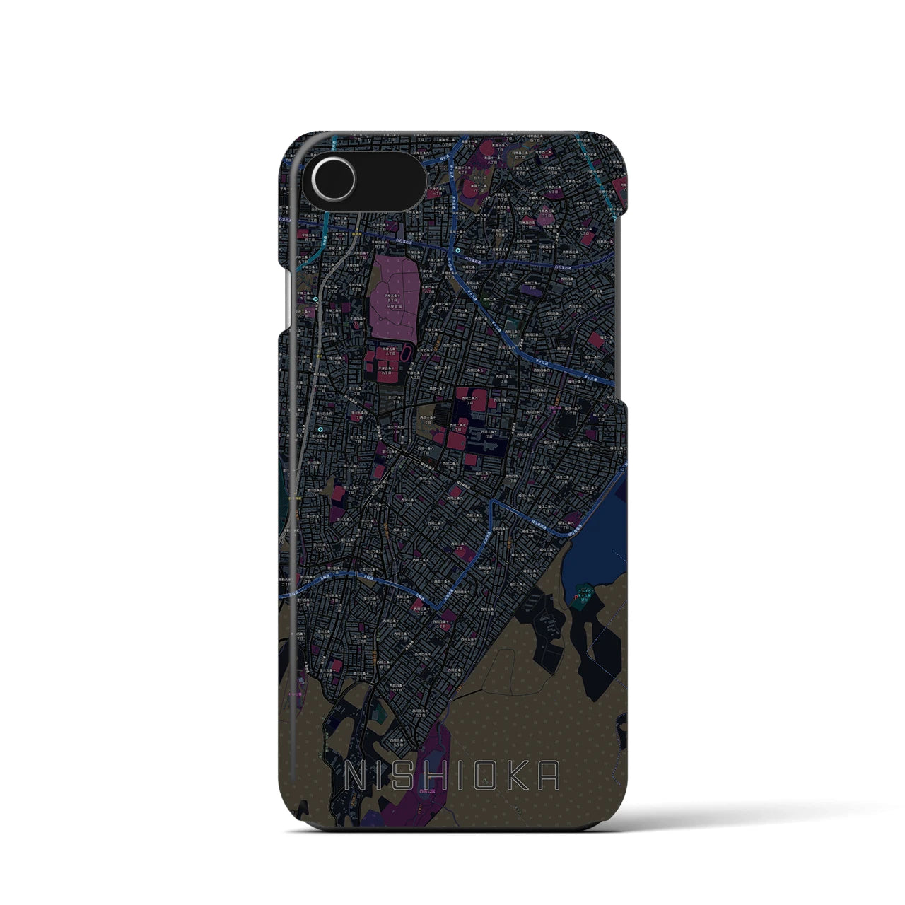 【西岡(北海道)】地図柄iPhoneケース(バックカバータイプ)