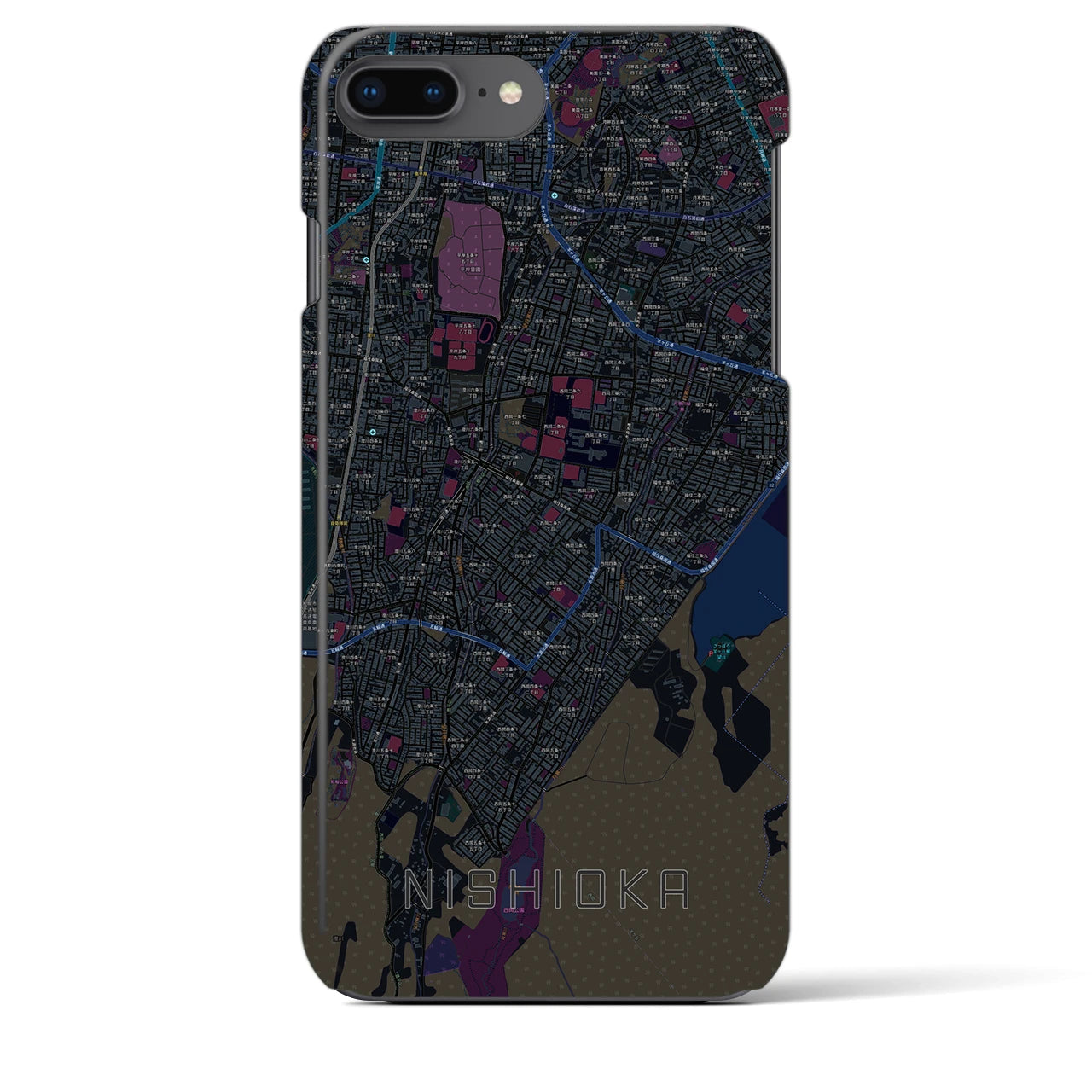 【西岡(北海道)】地図柄iPhoneケース(バックカバータイプ)