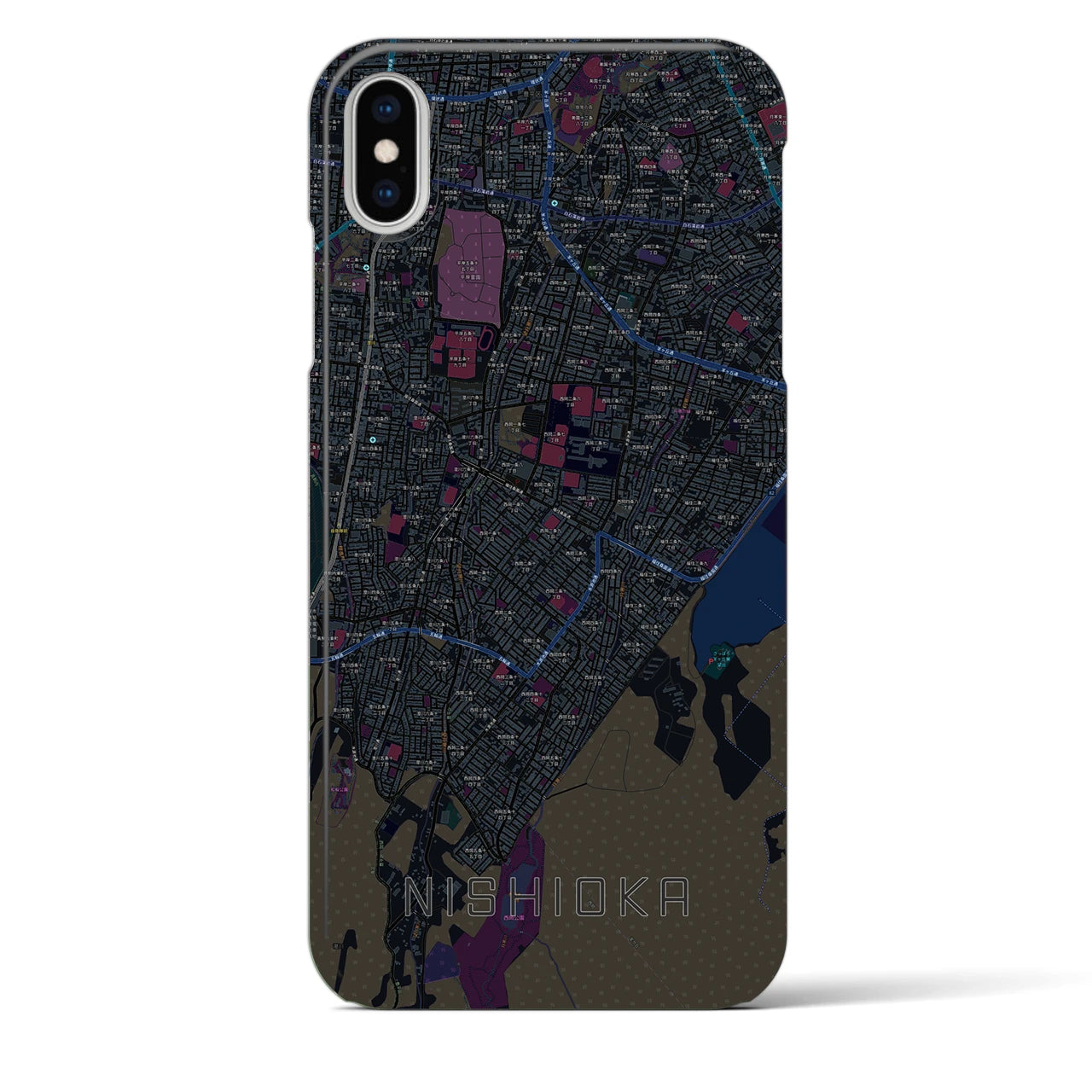 【西岡(北海道)】地図柄iPhoneケース(バックカバータイプ)