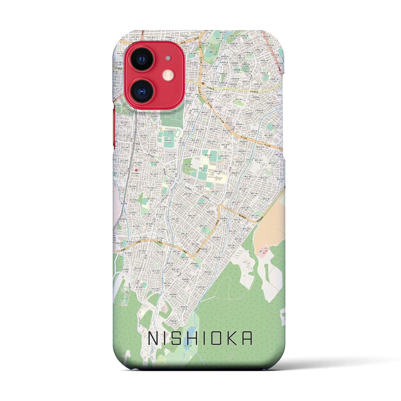 【西岡(北海道)】地図柄iPhoneケース(バックカバータイプ)