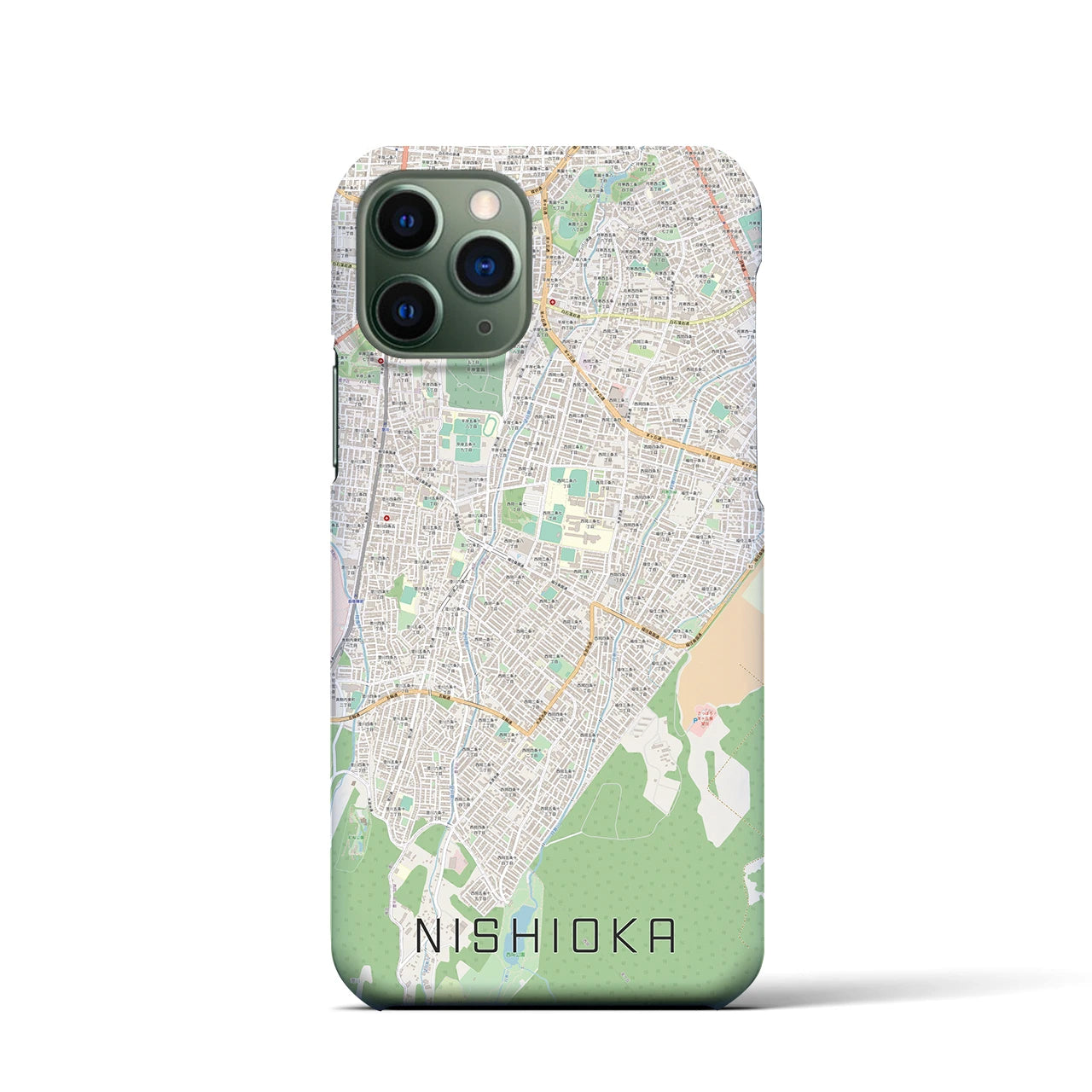 【西岡(北海道)】地図柄iPhoneケース(バックカバータイプ)