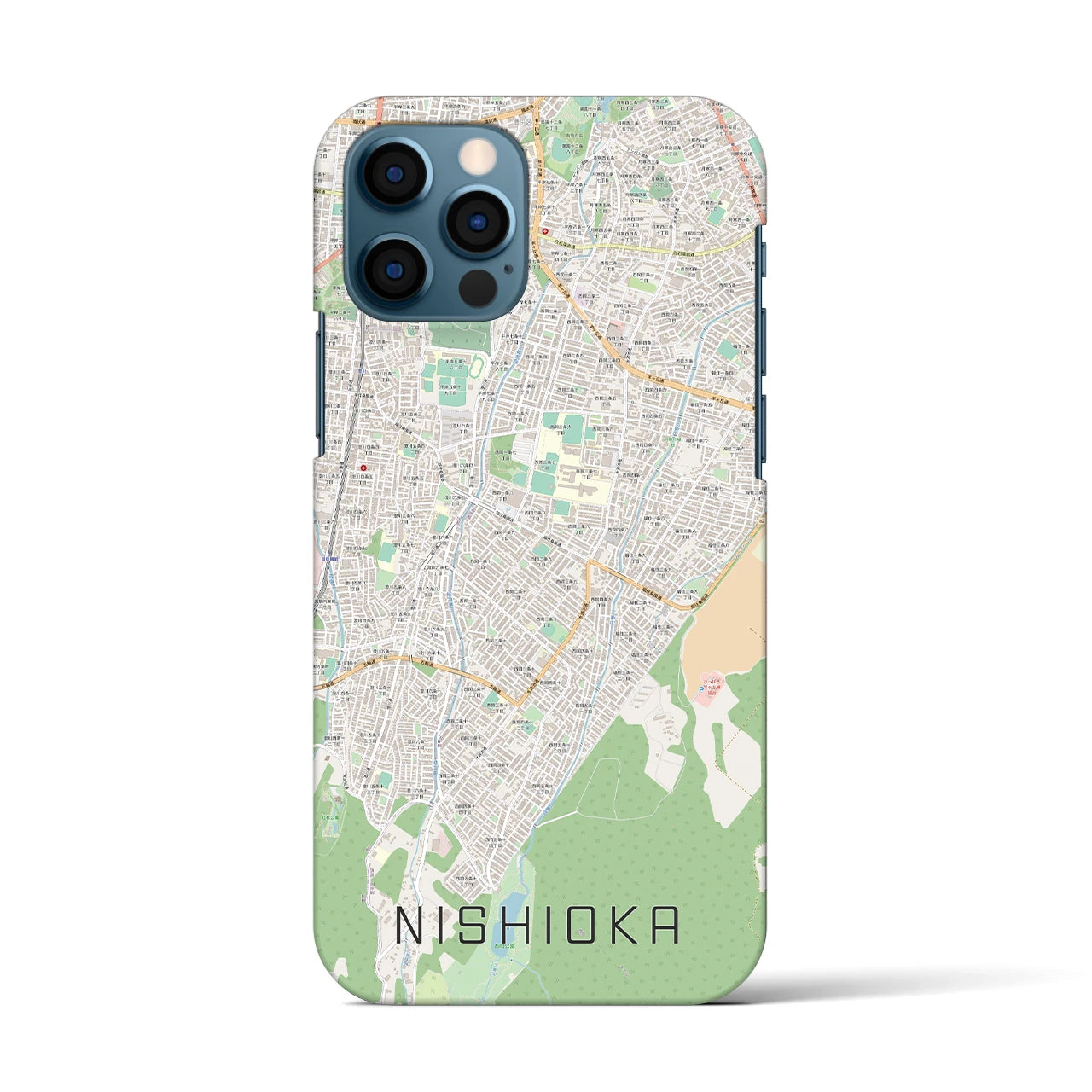 【西岡(北海道)】地図柄iPhoneケース(バックカバータイプ)