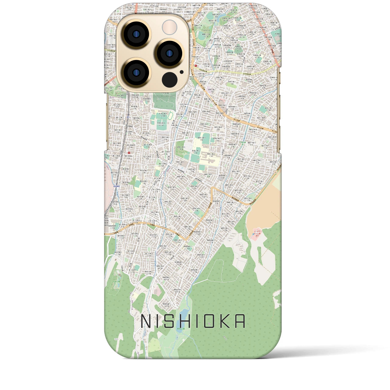 【西岡(北海道)】地図柄iPhoneケース(バックカバータイプ)