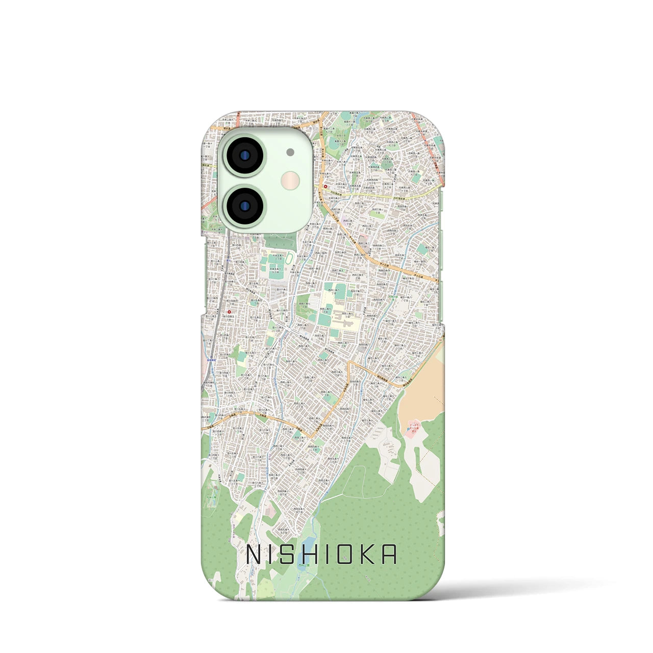 【西岡(北海道)】地図柄iPhoneケース(バックカバータイプ)