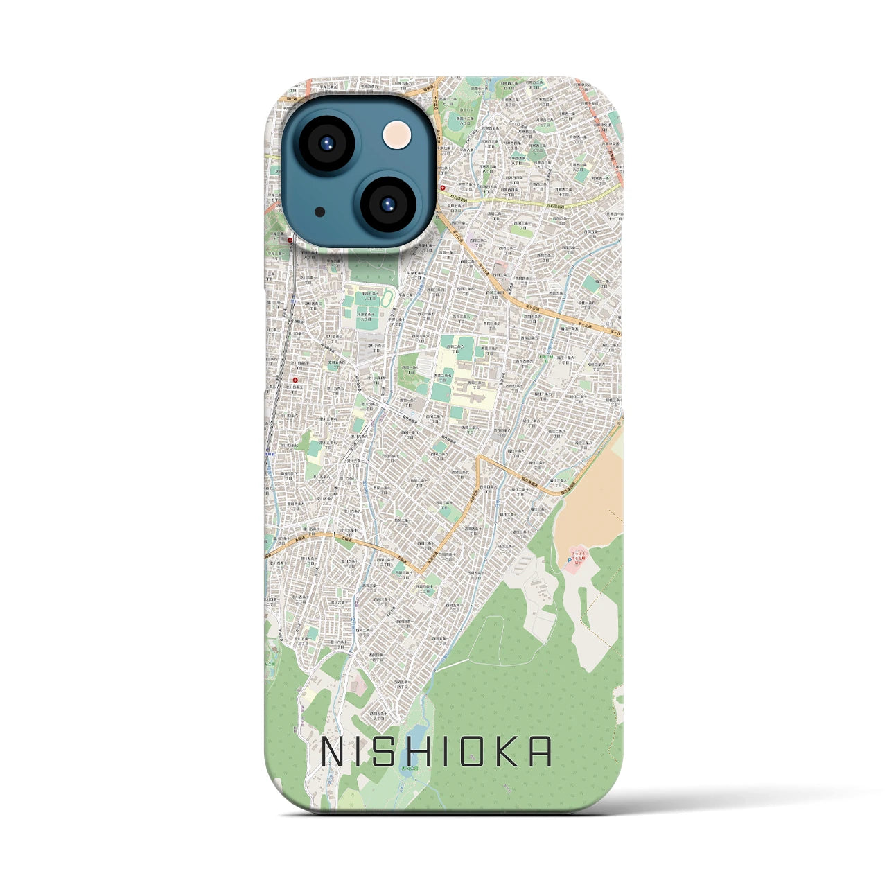 【西岡(北海道)】地図柄iPhoneケース(バックカバータイプ)