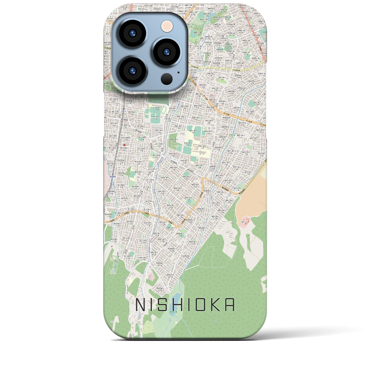 【西岡(北海道)】地図柄iPhoneケース(バックカバータイプ)