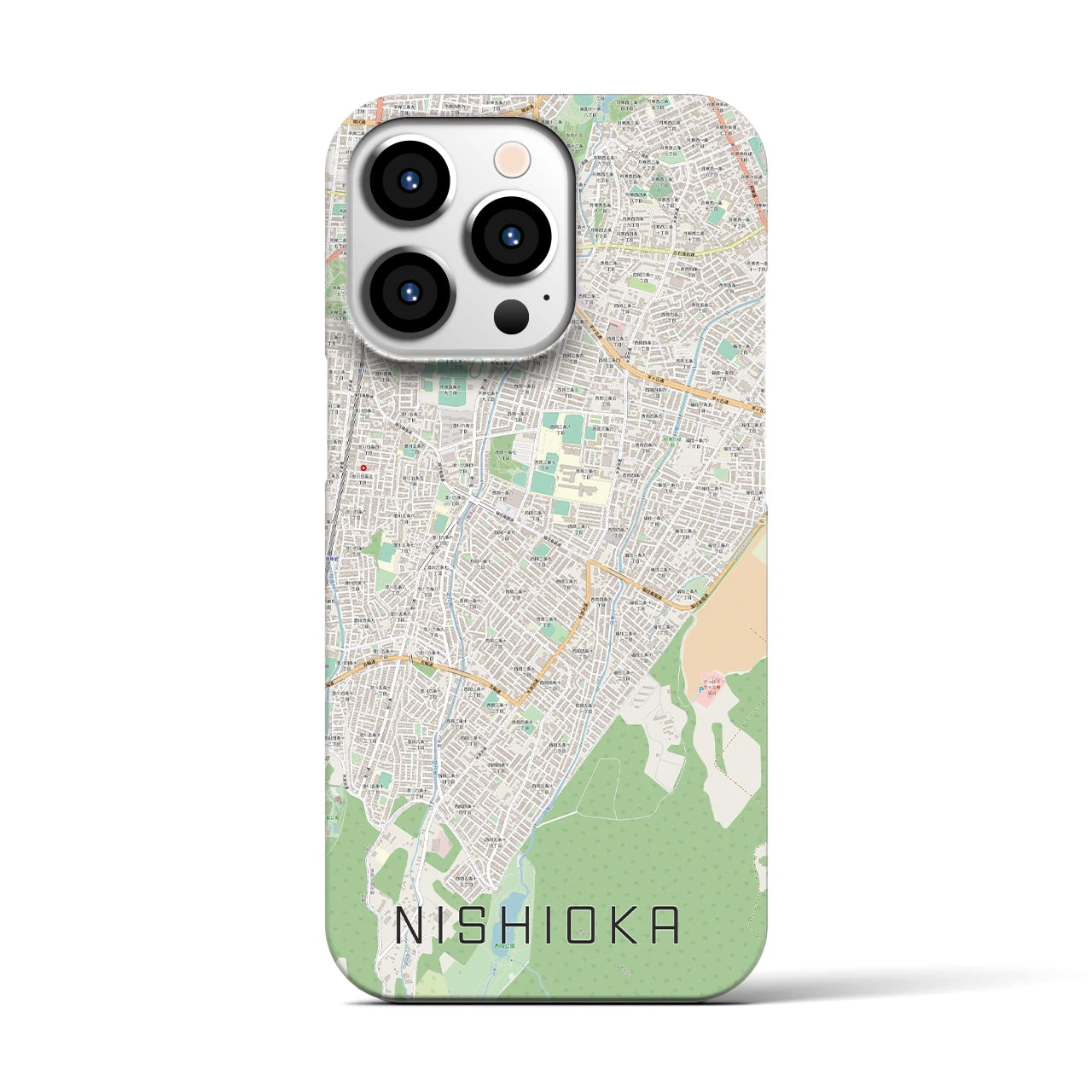 【西岡(北海道)】地図柄iPhoneケース(バックカバータイプ)