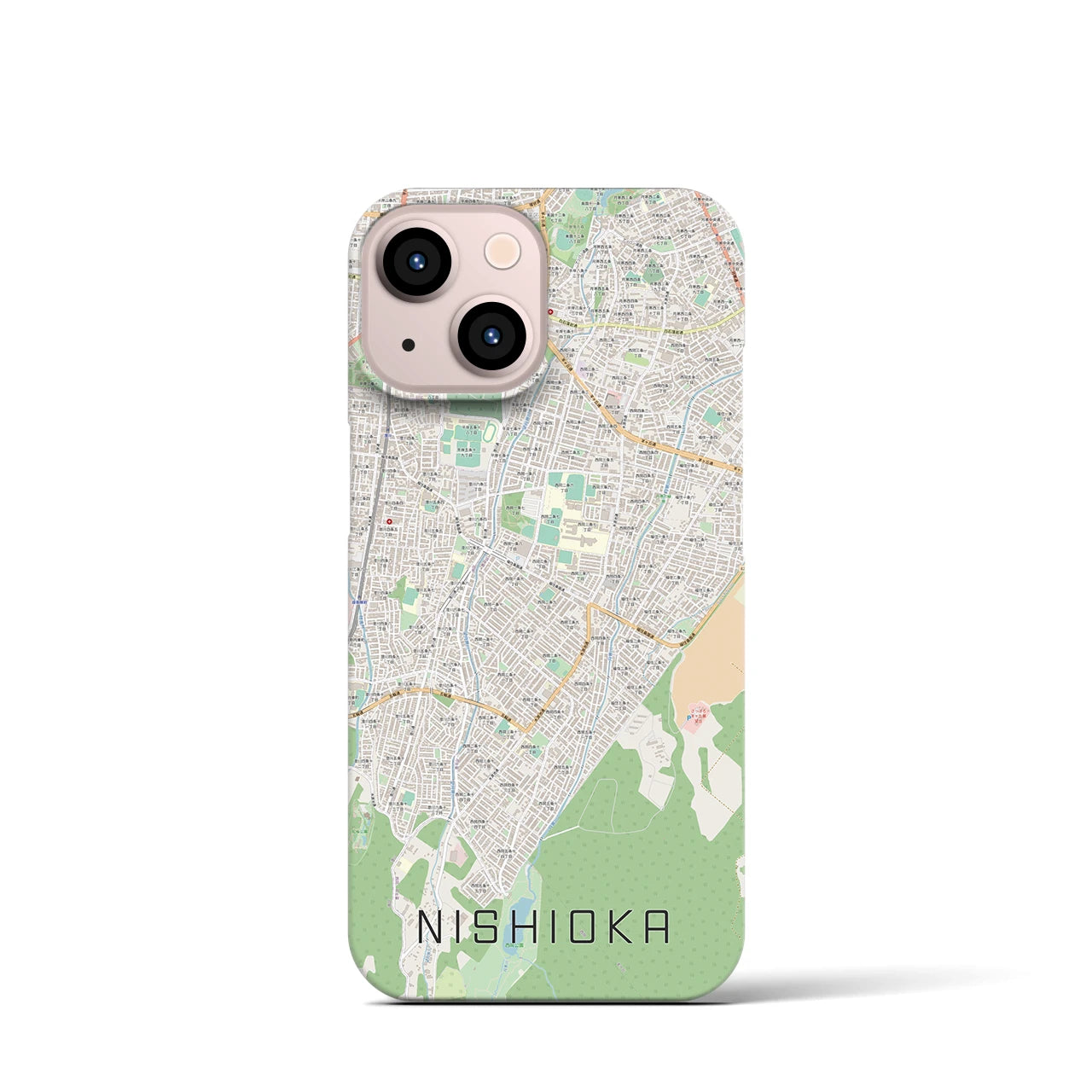 【西岡(北海道)】地図柄iPhoneケース(バックカバータイプ)