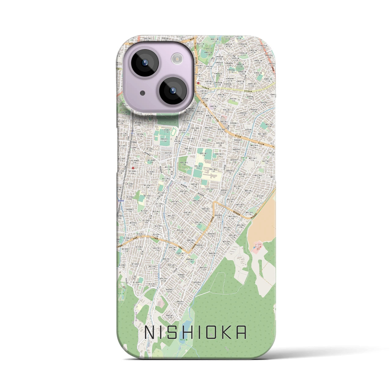 【西岡(北海道)】地図柄iPhoneケース(バックカバータイプ)