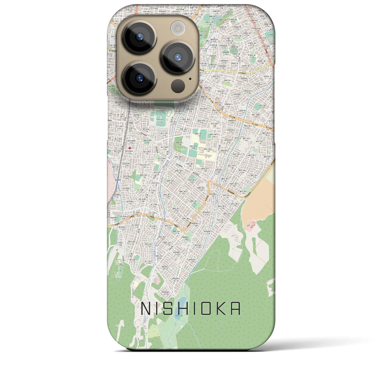 【西岡(北海道)】地図柄iPhoneケース(バックカバータイプ)