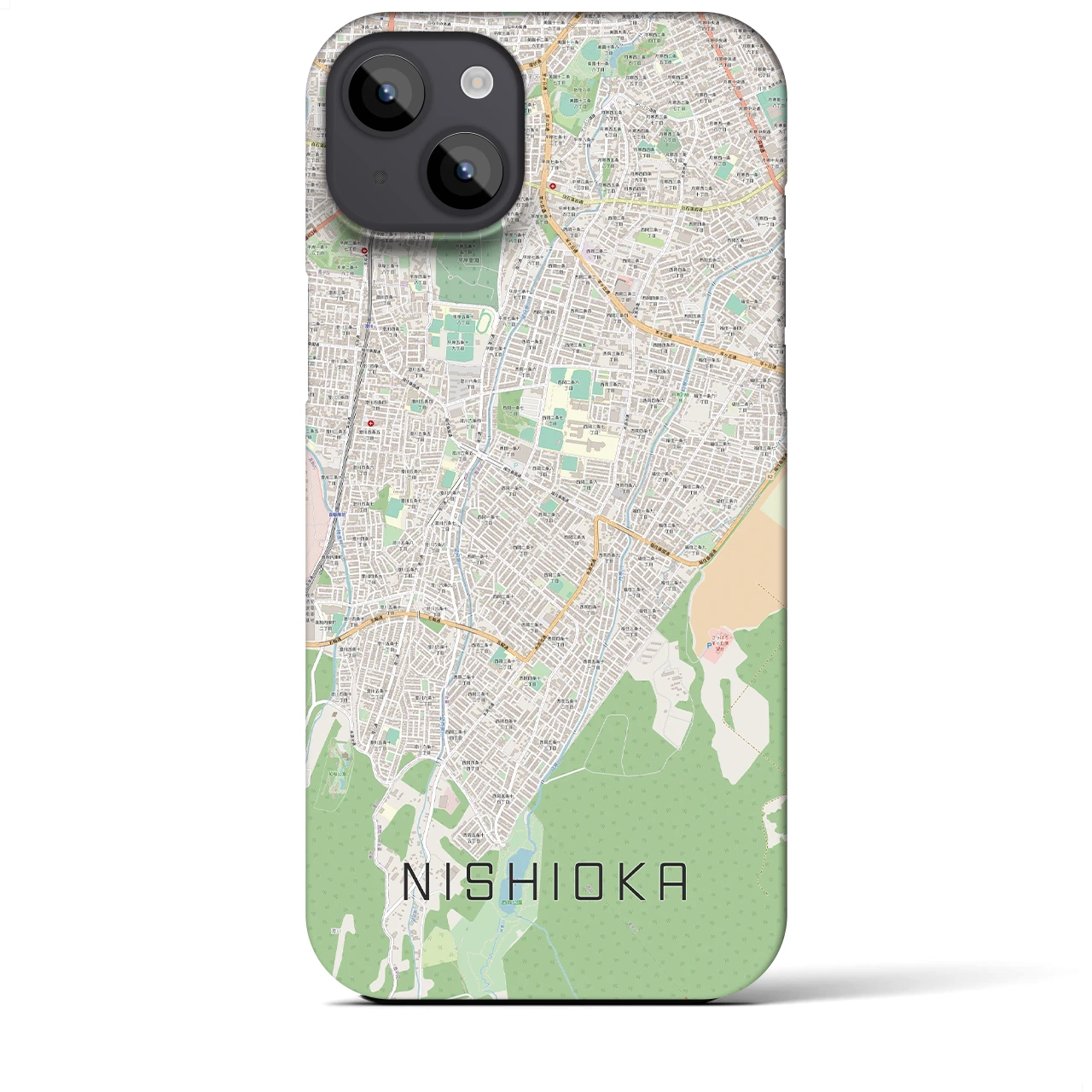 【西岡(北海道)】地図柄iPhoneケース(バックカバータイプ)