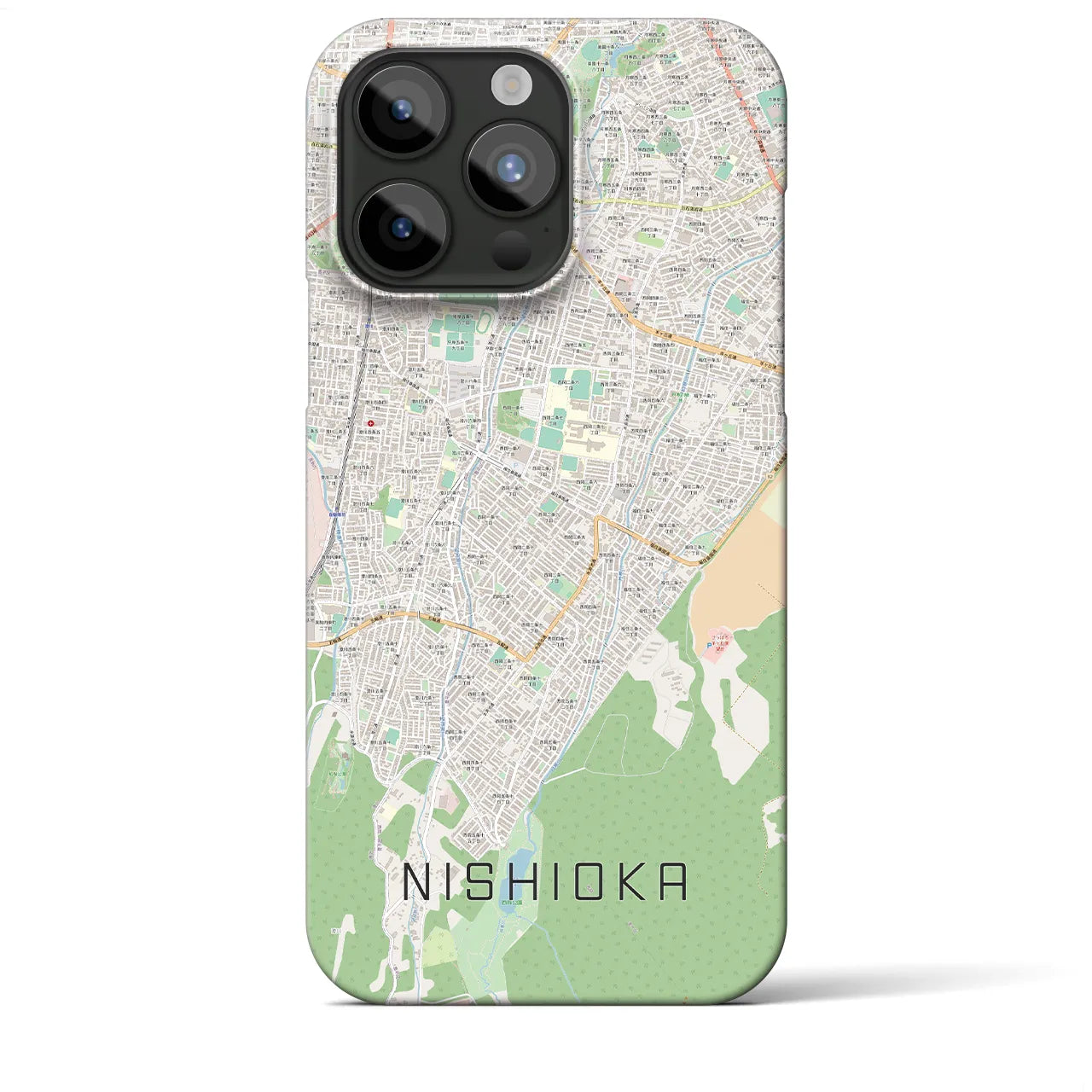 【西岡(北海道)】地図柄iPhoneケース(バックカバータイプ)