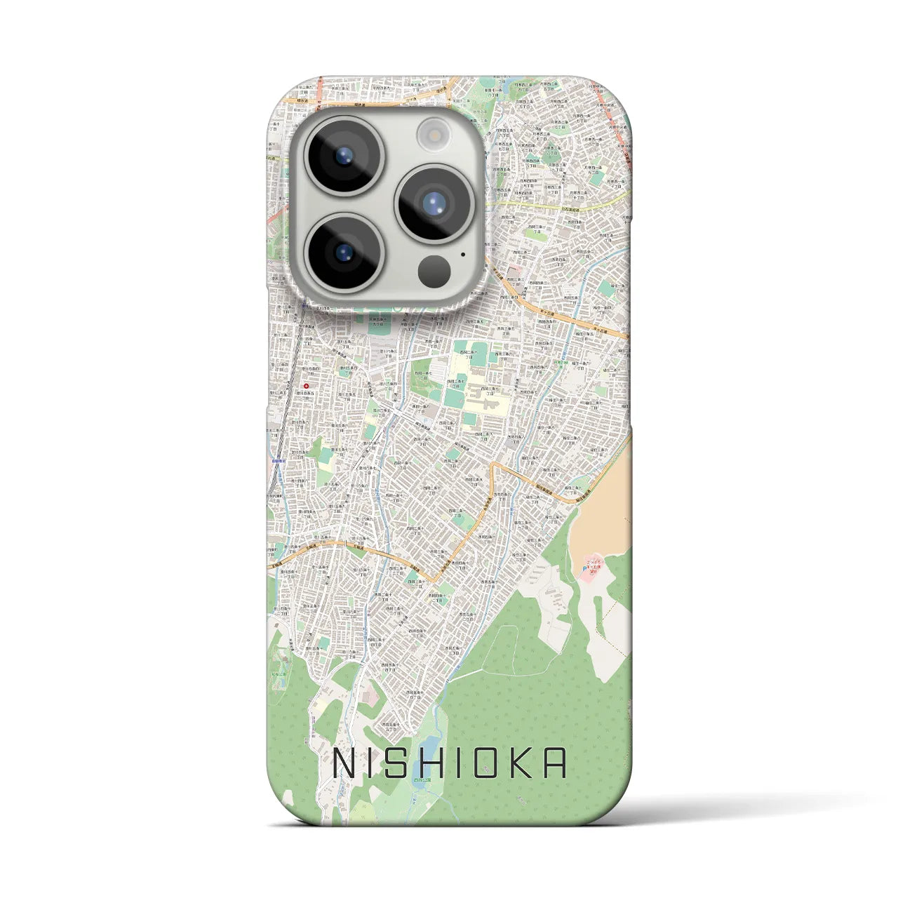 【西岡(北海道)】地図柄iPhoneケース(バックカバータイプ)