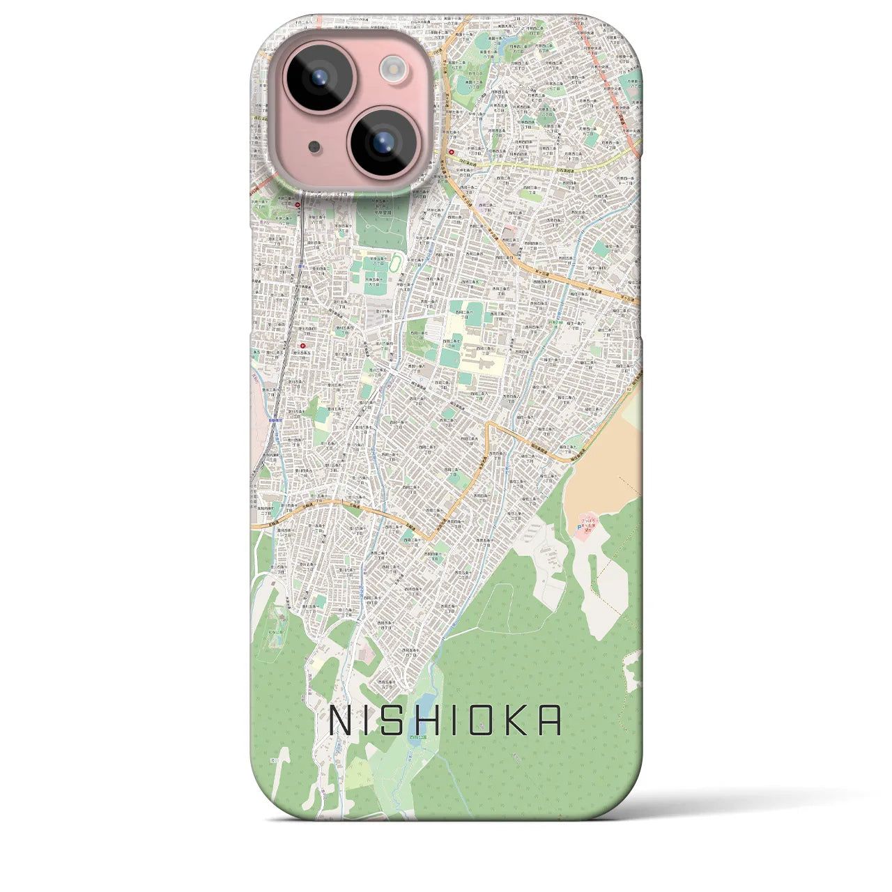 【西岡(北海道)】地図柄iPhoneケース(バックカバータイプ)