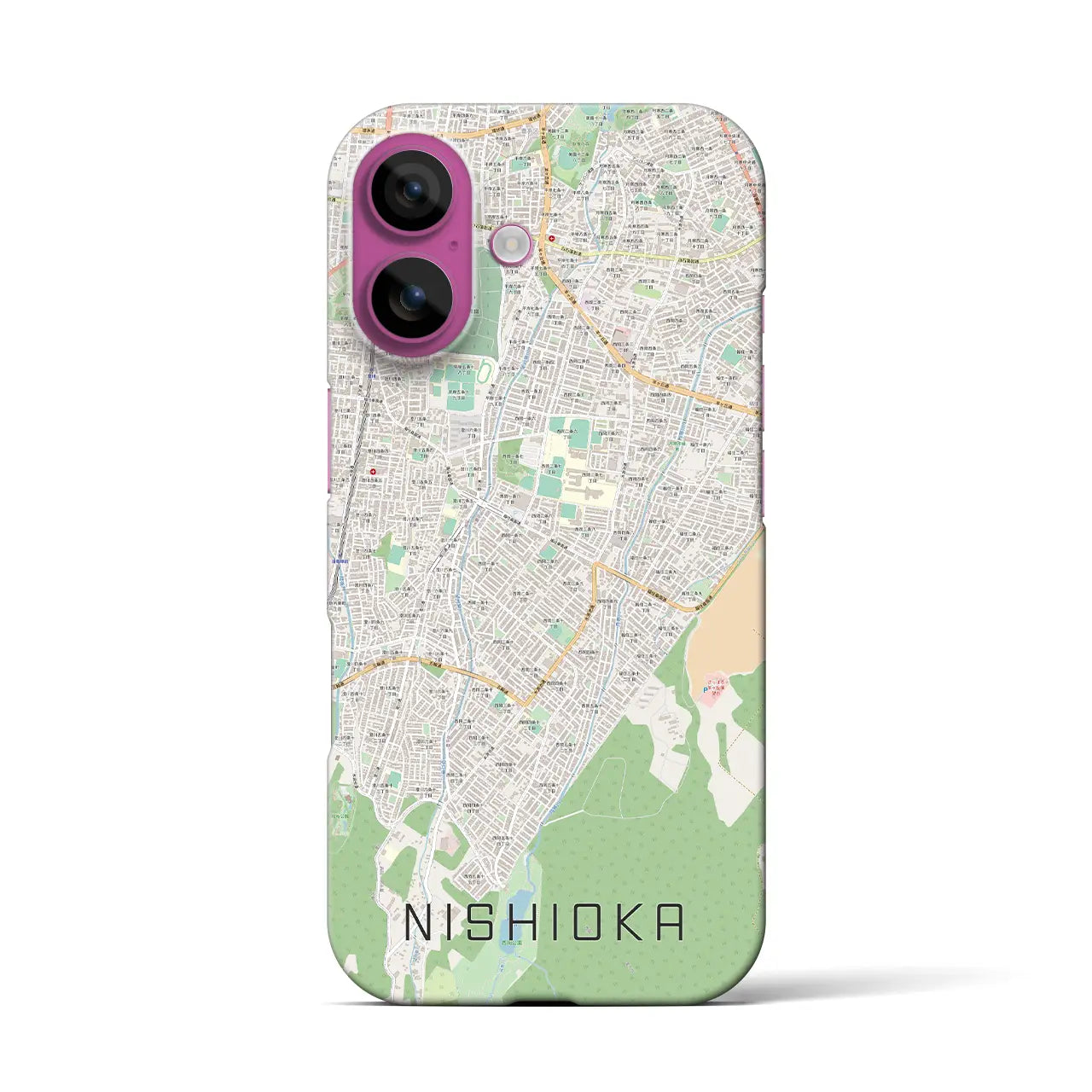 【西岡(北海道)】地図柄iPhoneケース(バックカバータイプ)