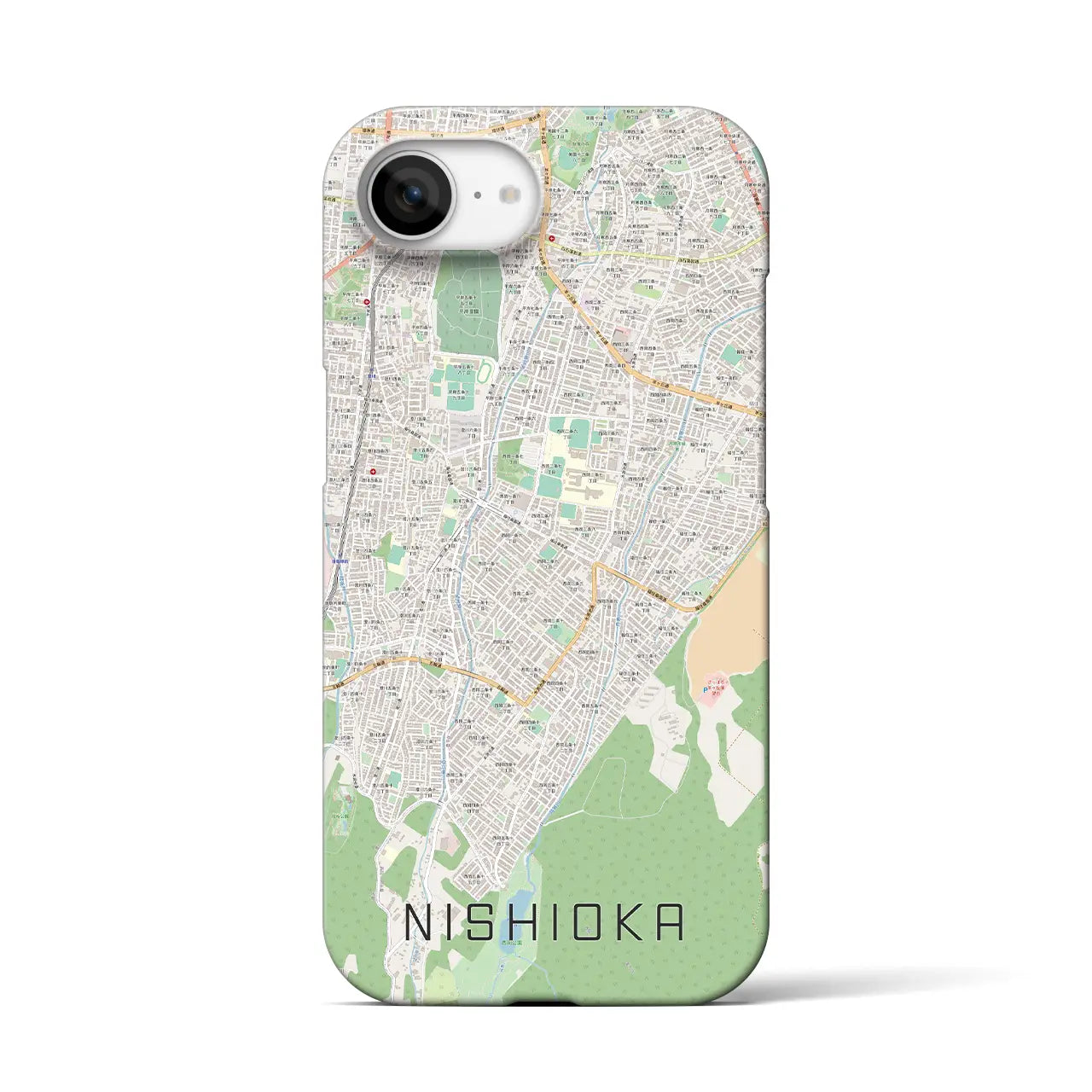 【西岡(北海道)】地図柄iPhoneケース(バックカバータイプ)