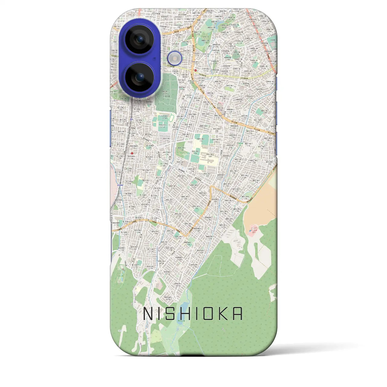 【西岡(北海道)】地図柄iPhoneケース(バックカバータイプ)ナチュラル・iPhone 16 Pro Max 用