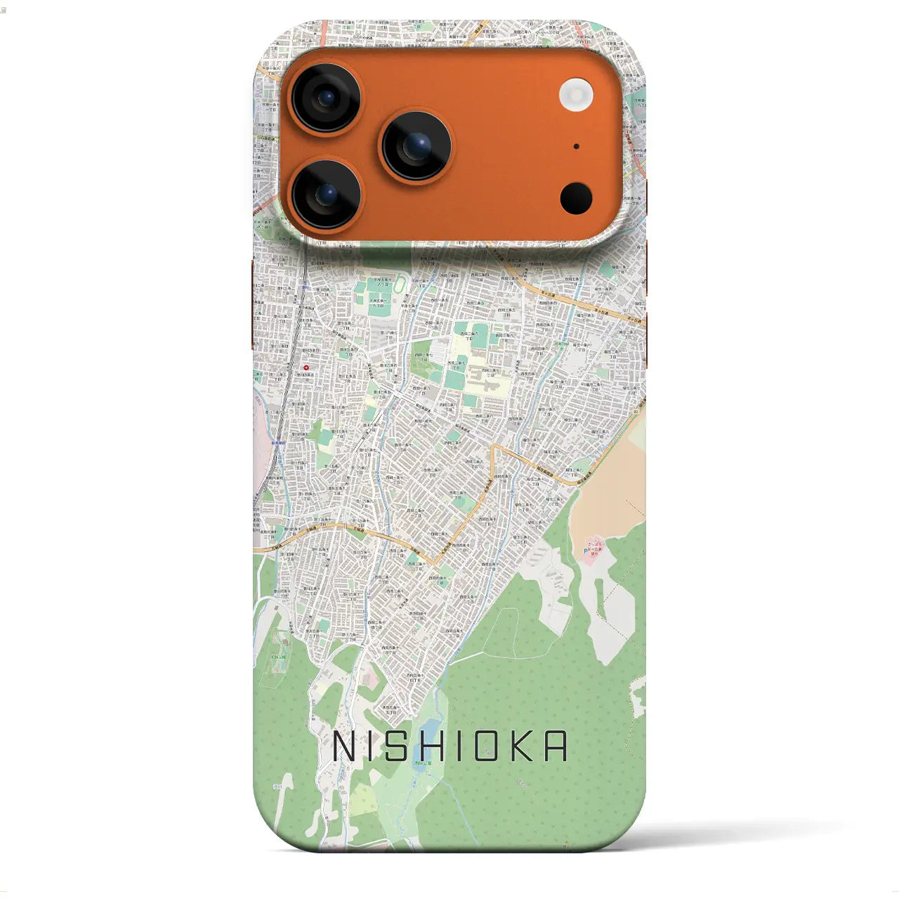 【西岡(北海道)】地図柄iPhoneケース(バックカバータイプ)