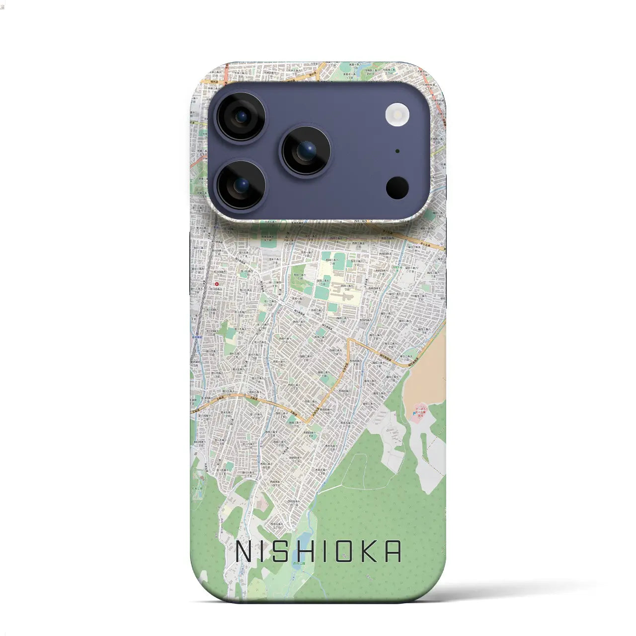 【西岡(北海道)】地図柄iPhoneケース(バックカバータイプ)