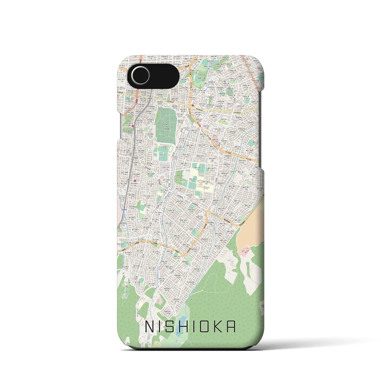 【西岡(北海道)】地図柄iPhoneケース(バックカバータイプ)