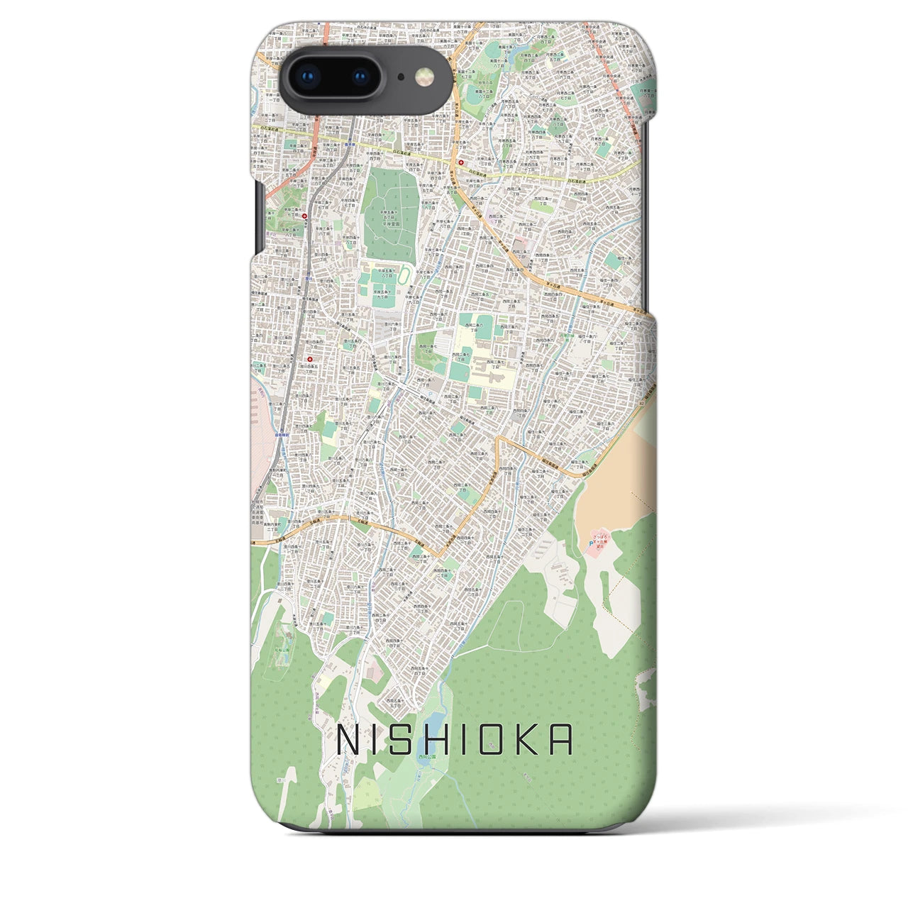 【西岡(北海道)】地図柄iPhoneケース(バックカバータイプ)