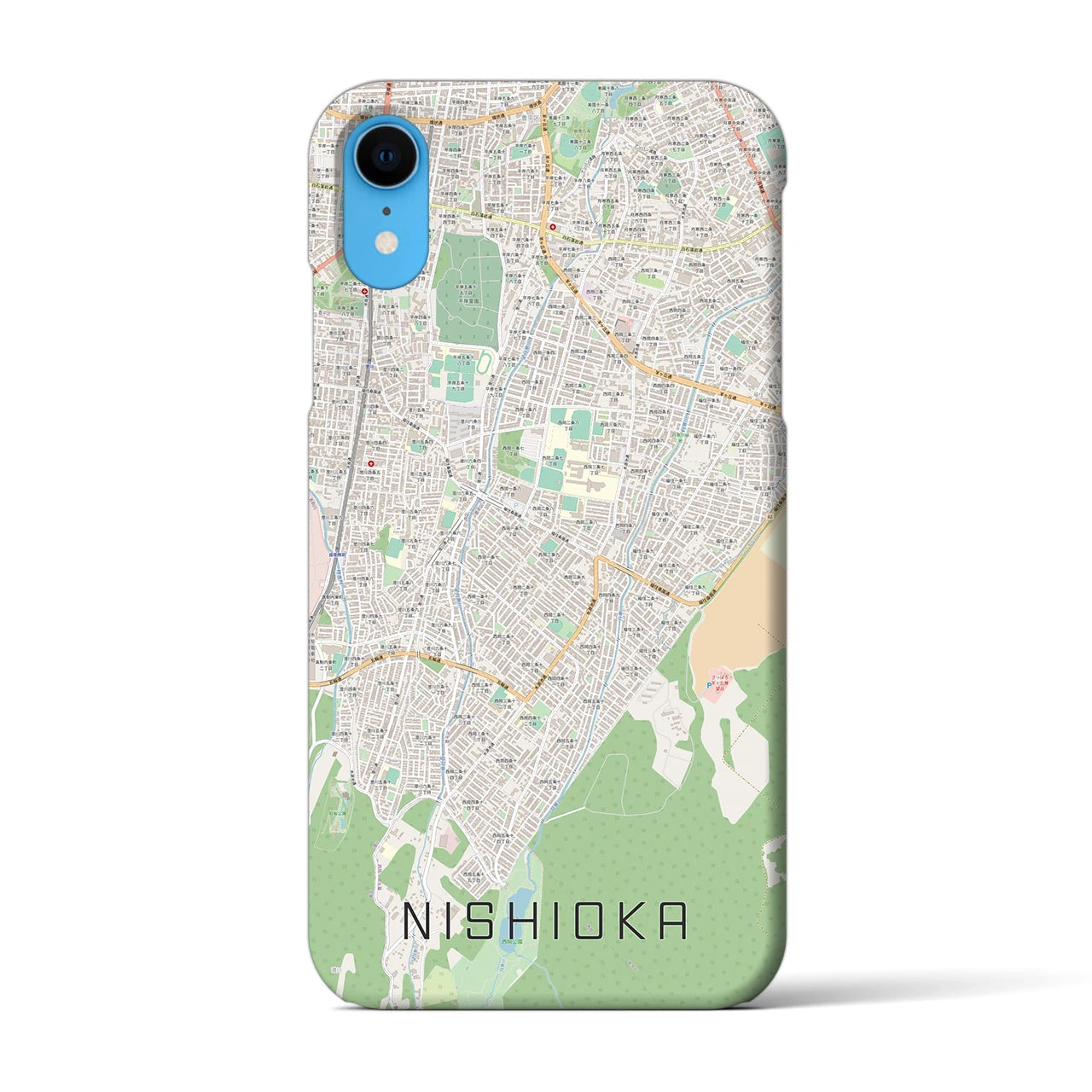 【西岡(北海道)】地図柄iPhoneケース(バックカバータイプ)