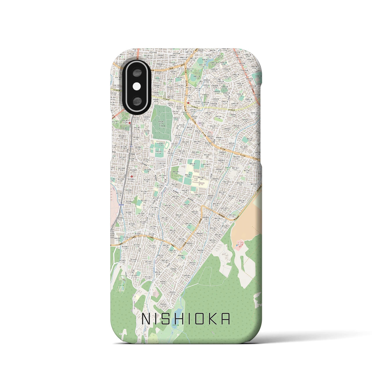 【西岡(北海道)】地図柄iPhoneケース(バックカバータイプ)