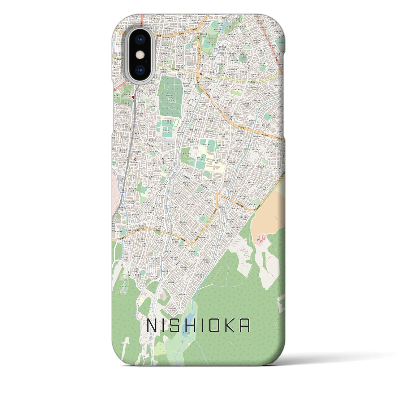 【西岡(北海道)】地図柄iPhoneケース(バックカバータイプ)