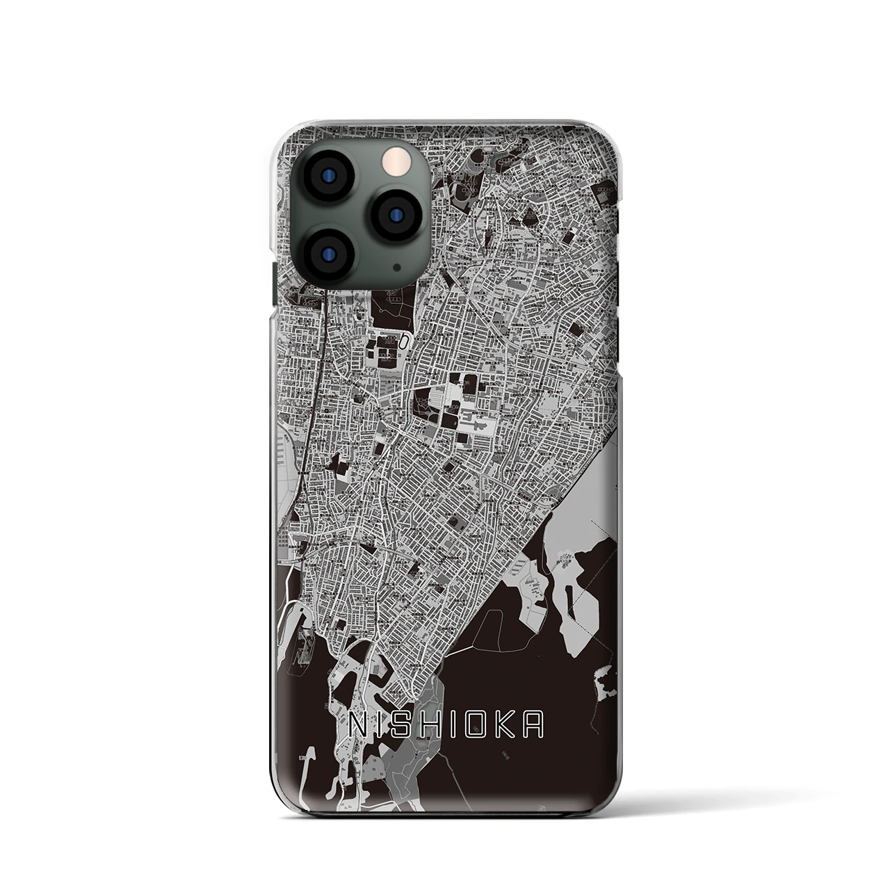 【西岡(北海道)】地図柄iPhoneケース(クリアタイプ)