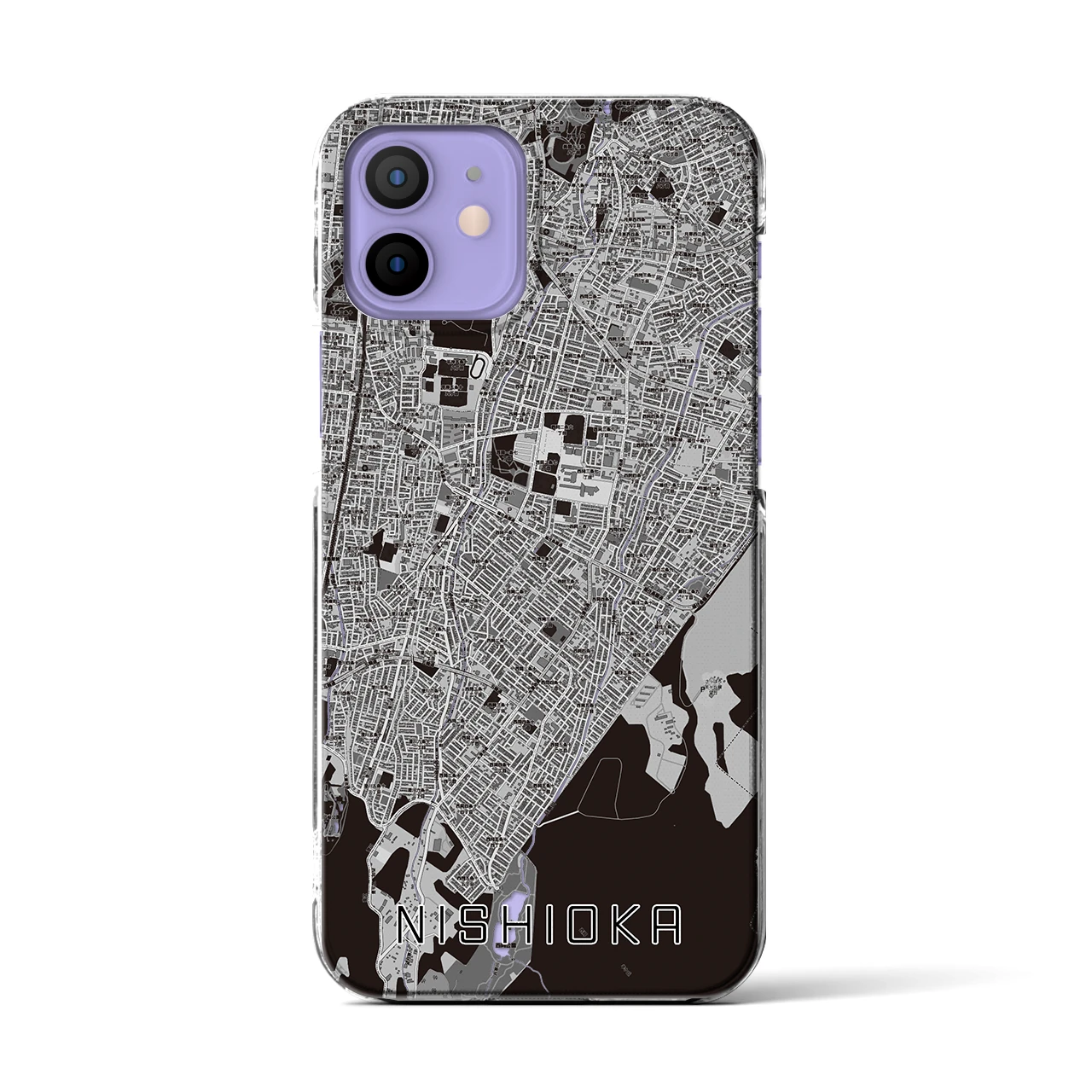 【西岡(北海道)】地図柄iPhoneケース(クリアタイプ)