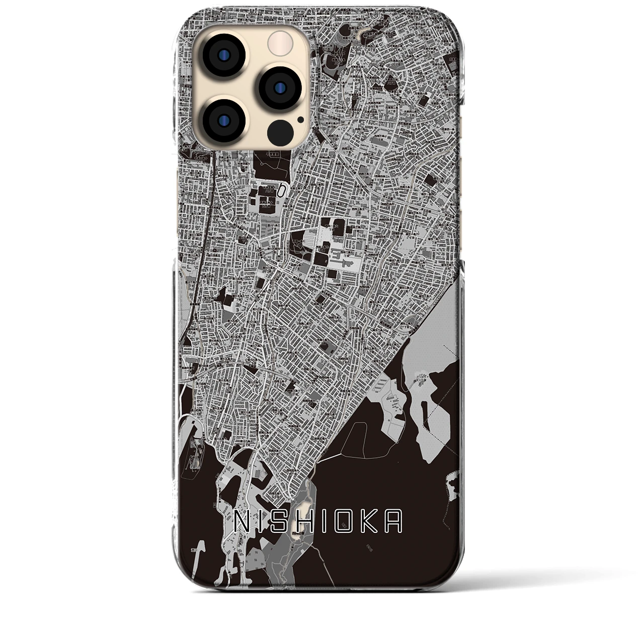 【西岡(北海道)】地図柄iPhoneケース(クリアタイプ)