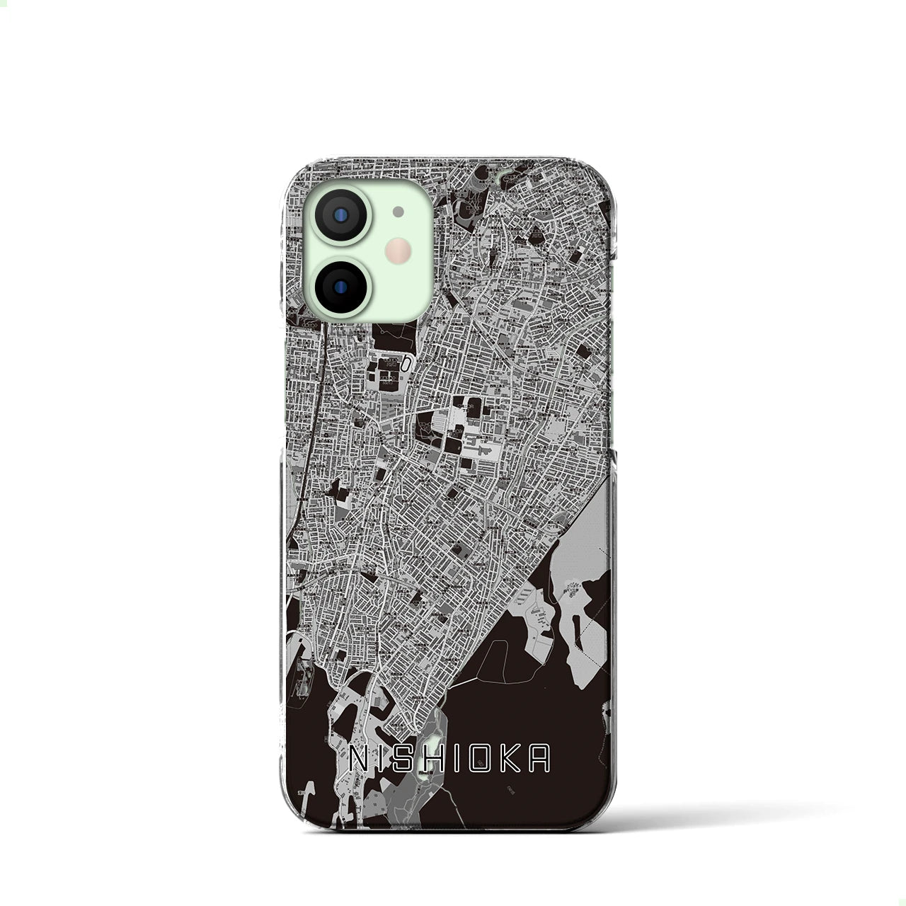 【西岡(北海道)】地図柄iPhoneケース(クリアタイプ)