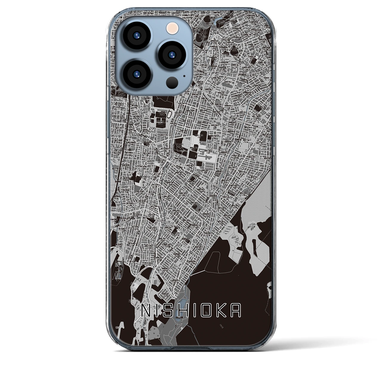 【西岡(北海道)】地図柄iPhoneケース(クリアタイプ)