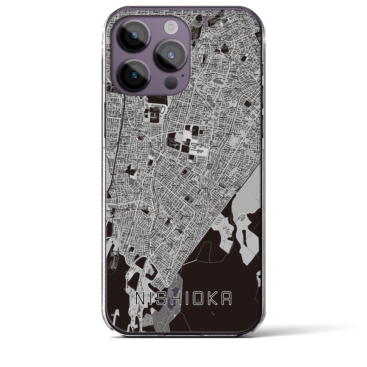 【西岡(北海道)】地図柄iPhoneケース(クリアタイプ)