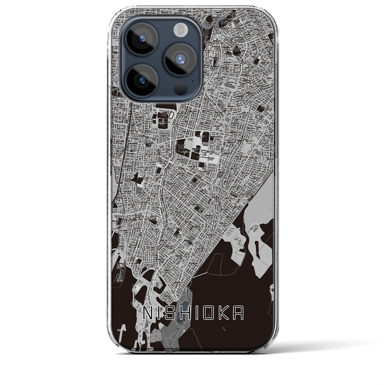 【西岡(北海道)】地図柄iPhoneケース(クリアタイプ)