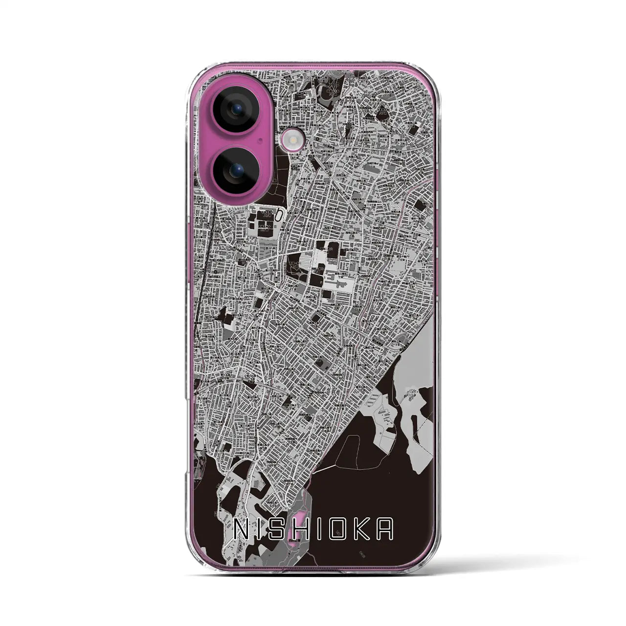 【西岡(北海道)】地図柄iPhoneケース(クリアタイプ)