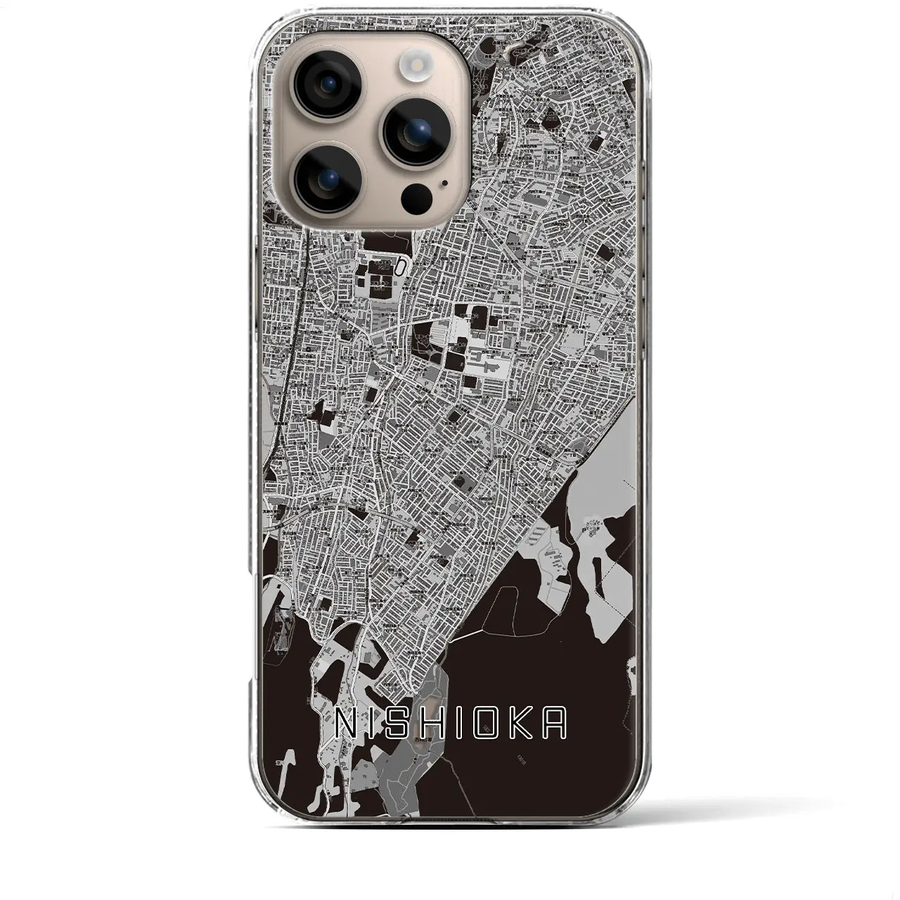 【西岡(北海道)】地図柄iPhoneケース(クリアタイプ)