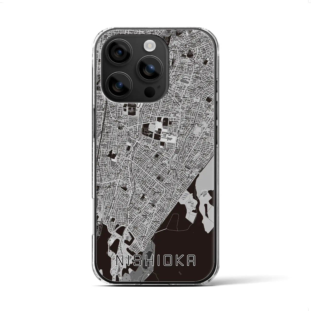 【西岡(北海道)】地図柄iPhoneケース(クリアタイプ)