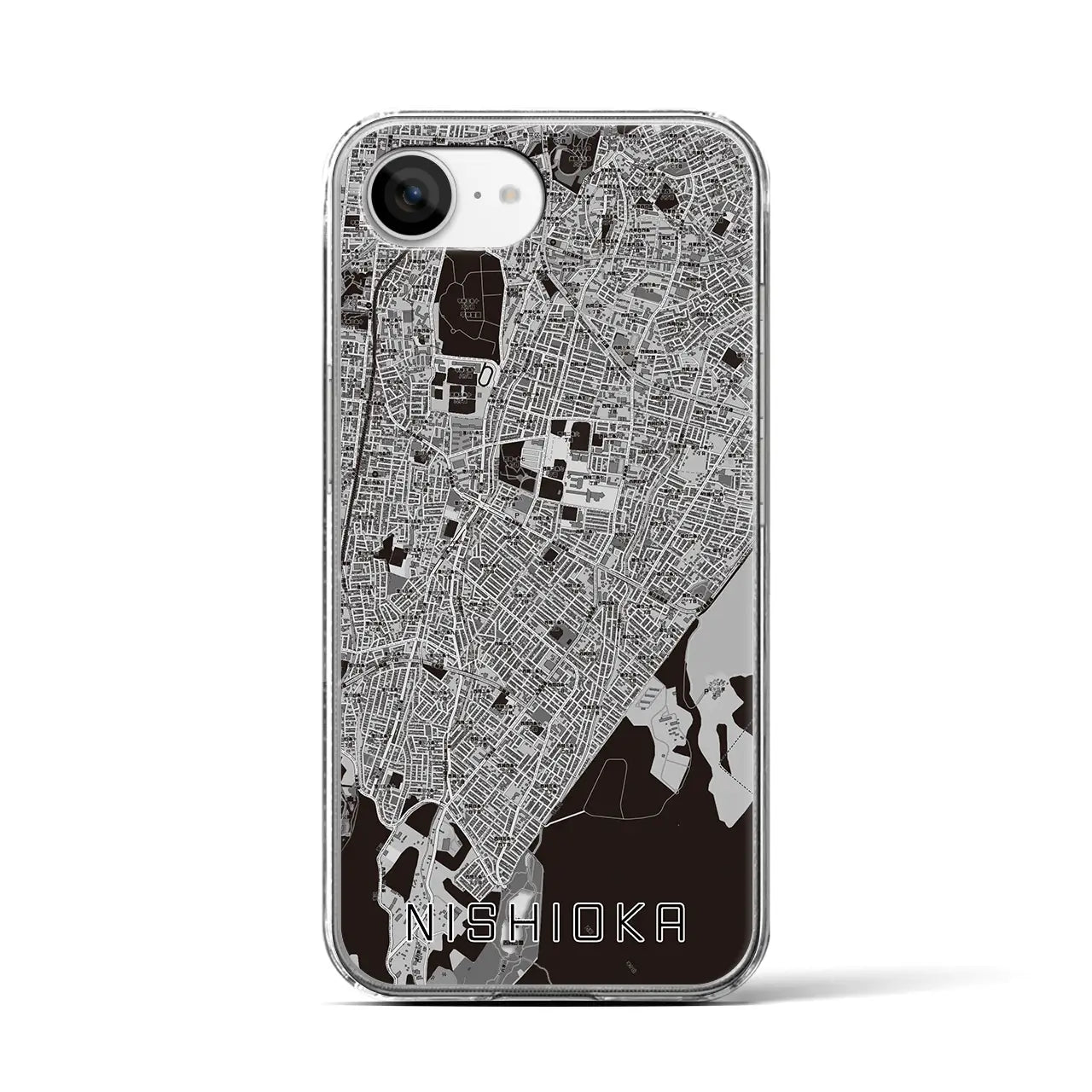 【西岡(北海道)】地図柄iPhoneケース(クリアタイプ)