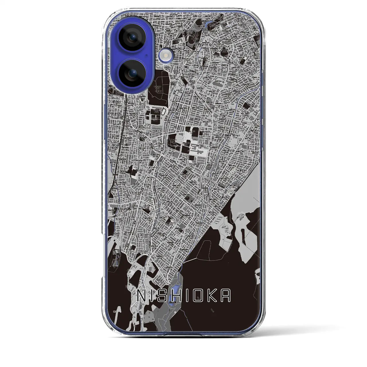 【西岡(北海道)】地図柄iPhoneケース(クリアタイプ)