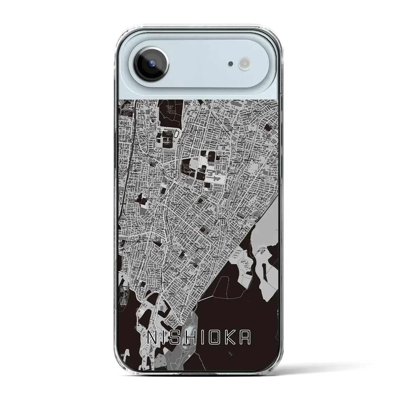 【西岡(北海道)】地図柄iPhoneケース(クリアタイプ)