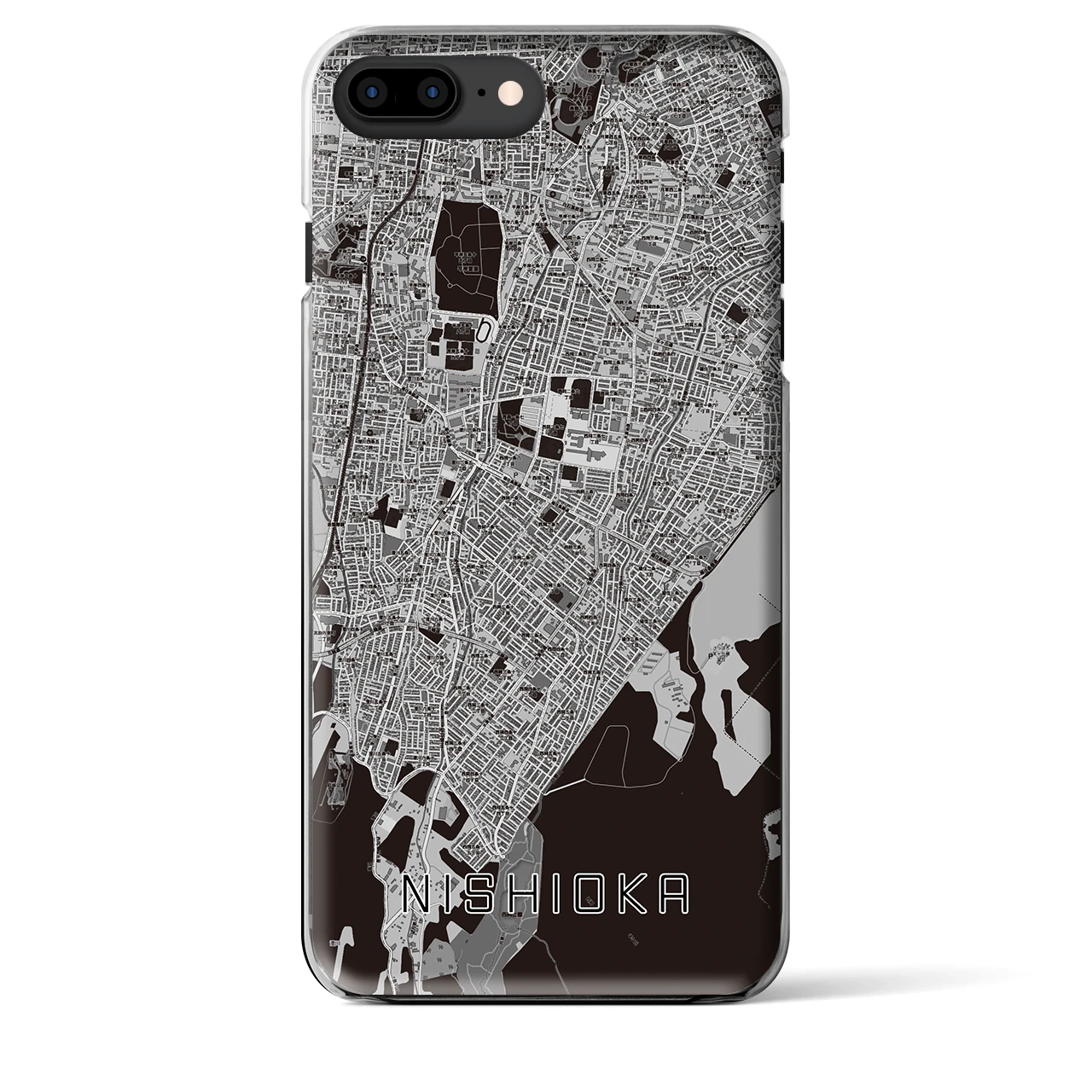 【西岡(北海道)】地図柄iPhoneケース(クリアタイプ)